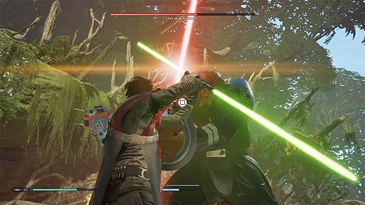 W trakcie walki będzie dochodziło do prób siłowania się - Dziewiąta Siostra | Boss w Jedi Upadły Zakon / Fallen Order - Star Wars Jedi Fallen Order - poradnik do gry