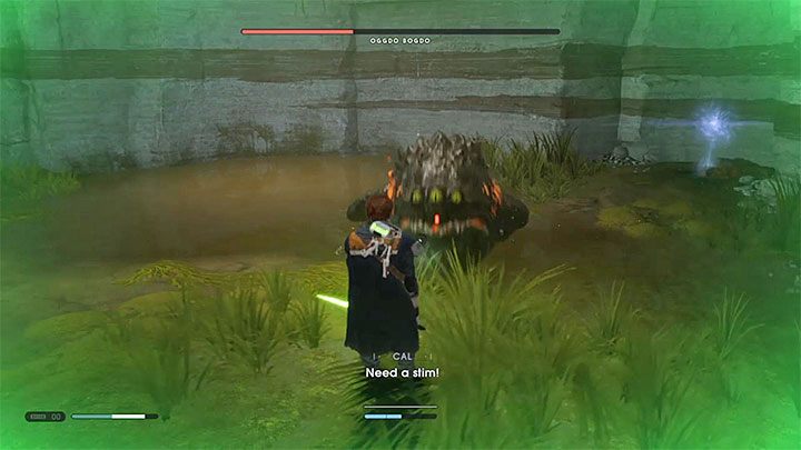 Lecz bohatera gdy tylko pozostanie mu mniej 1/3 paska zdrowia - Oggdo Bogdo (planeta Bogano) | Boss w Jedi Upadły Zakon / Fallen Order - Star Wars Jedi Fallen Order - poradnik do gry