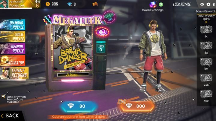 Legacy Returns. - Luck Royale | Garena Free Fire - Garena Free Fire - poradnik do gry