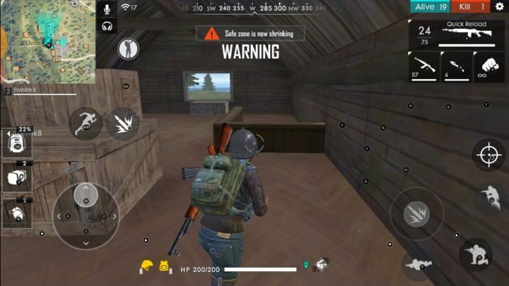 Jeśli chowasz się w budynku, warto siedzieć na najwyższym piętrze, niedaleko jedynego wejścia na nie, np. schodów. - Porady ogólne do Garena Free Fire - Garena Free Fire - poradnik do gry