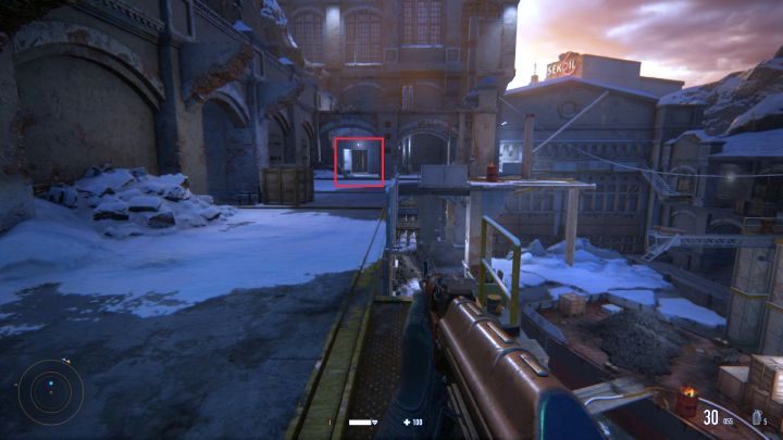 Wejście do pomieszczenia z komputerem do shakowania. - Port Kołczaka (Kolchak Harbor) | Solucja Sniper Ghost Warrior Contracts - Sniper Ghost Warrior Contracts - poradnik do gry