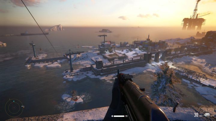 Z poziomu latarni morskiej będziesz mieć świetny widok na całą bazę wroga. - Port Kołczaka (Kolchak Harbor) | Solucja Sniper Ghost Warrior Contracts - Sniper Ghost Warrior Contracts - poradnik do gry