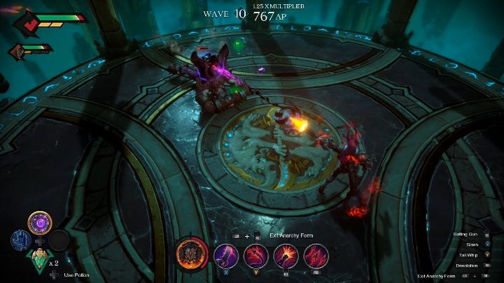 W trakcie działania chaosu zadajesz znacznie silniejsze ciosy, odpychasz przeciwników oraz stajesz się znacznie odporniejszy na obrażenia przeciwników - Darksiders Genesis: Chaos/anarchia - Darksiders Genesis - poradnik do gry