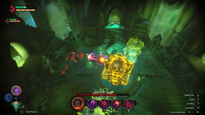 W trakcie walki boss przywołuje wiele przeciwników, którzy będą Cię specjalnie wrzucać do trującej substancji - Blight Cannon - rozdział 8 | Boss w Darksiders Genesis - Darksiders Genesis - poradnik do gry