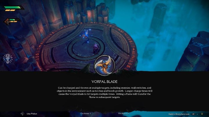 Po rozbiciu obiektu otrzymasz Vorpal Blade - Darksiders Genesis: Tajemnicza brama w Pustce - jak otworzyć? Rozdział 1 - Darksiders Genesis - poradnik do gry