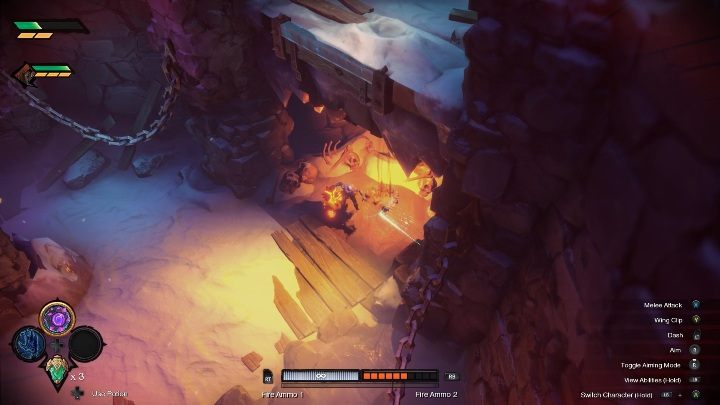 Po otworzeniu portali wyjmij Bomb Grawths z ogniska i podejdź do portalu, znajdującego się na dole - Darksiders Genesis: Void Bomb, rozdział 4 - jak używać? - Darksiders Genesis - poradnik do gry