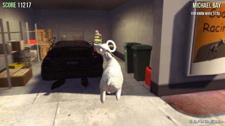 W garażu, na stacji benzynowej jest ukryta figurka - Posągi kóz w Goat Simulator - Goat Simulator - poradnik do gry