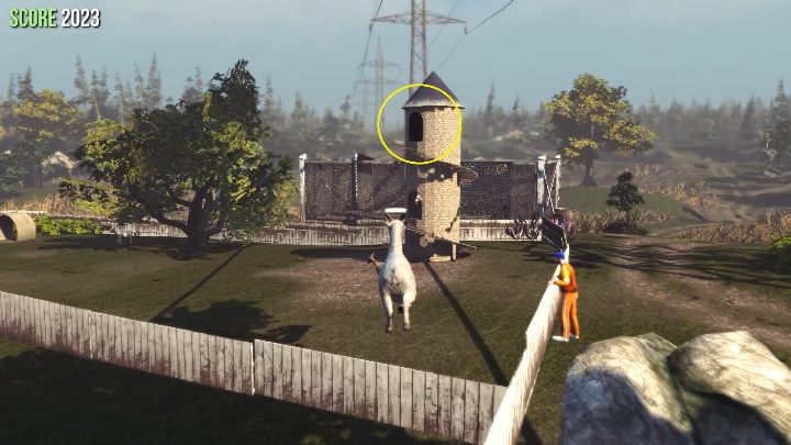 Aby się do niej dostać musisz wejść na szczyt małego zamku - Posągi kóz w Goat Simulator - Goat Simulator - poradnik do gry