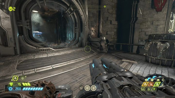Poruszając się południe od głównego pokładu dotrzesz do pomieszczenia, w którym znajdziesz kilka sekretów - Doom Eternal: Forteca Zagłady | Mapa sekretów, znajdźki - Doom Eternal - poradnik do gry