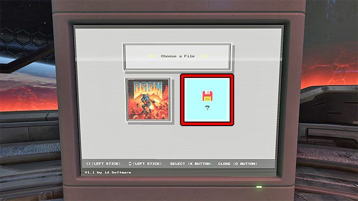 Tym razem musisz wybrać plik 2 - prawy kwadrat z pytajnikiem i ikoną dyskietki - Doom Eternal: Doom 1 i Doom 2 - jak zagrać? - Doom Eternal - poradnik do gry