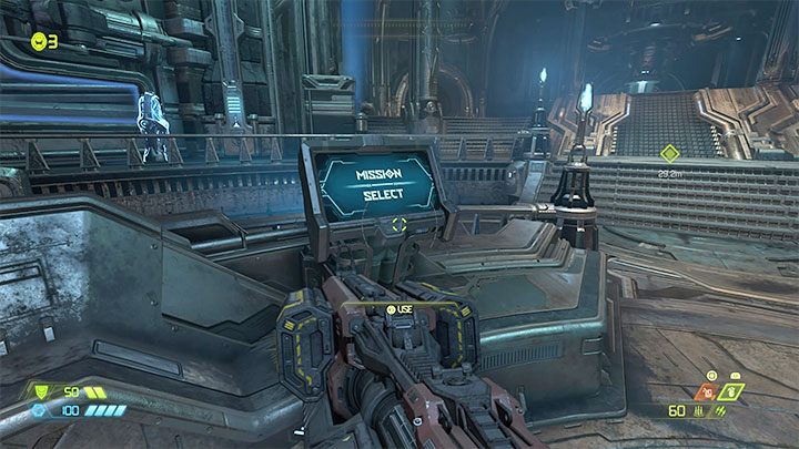 Po powrocie do Fortecy Zagłady wejdź w interakcję z komputerem wybierania etapu (Mission Select) - Doom Eternal: Trofeum Mistrzostwo postu - jak zdobyć? - Doom Eternal - poradnik do gry