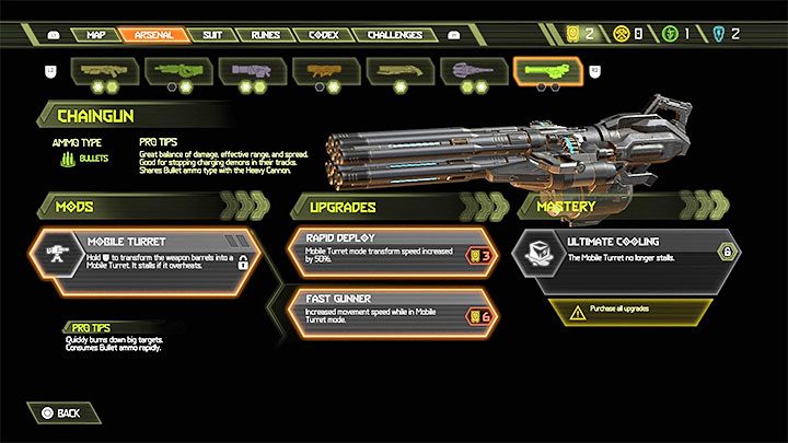 Punkty broni wydaje się na usprawnianie odblokowanych ulepszeń broni - Doom Eternal: Wskaźnik demonicznego spaczenia - co to jest? - Doom Eternal - poradnik do gry