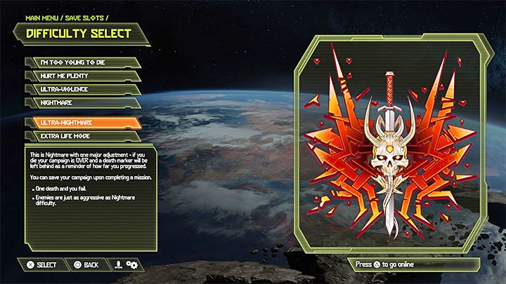 Tak, w Doom Eternal są tryby Ironman, w których obowiązuje permanentna śmierć na wypadek zgonu bohatera (permadeath) - Doom Eternal - poradnik do gry
