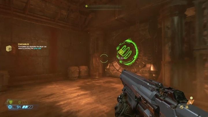 Podejdź teraz do wielkiej skrzyni z zielonym symbolem pięści - Doom Eternal: Piekło na ziemi (Hell on Earth) solucja, opis przejścia - Doom Eternal - poradnik do gry