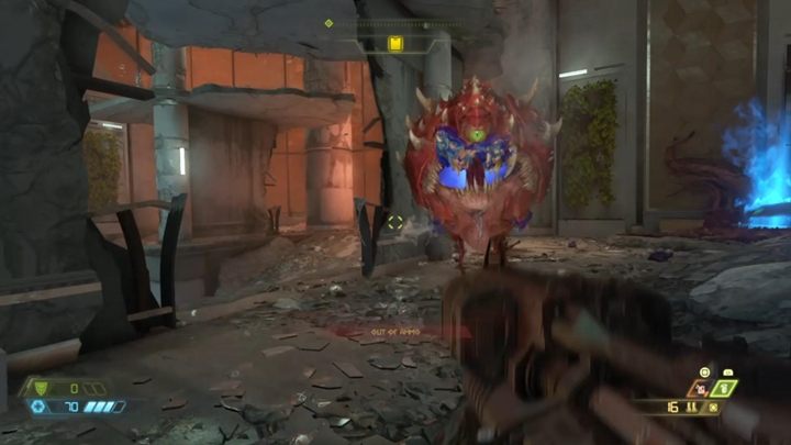 Na końcu pociągu wskocz na rurę i przeskocz nią na drugą stronę - Doom Eternal: Piekło na ziemi (Hell on Earth) solucja, opis przejścia - Doom Eternal - poradnik do gry
