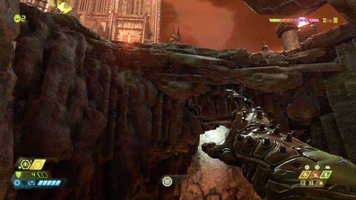 Musisz naciskać kolejne zielone pentagramy na ziemi - Doom Eternal: Exultia solucja, opis przejścia - Doom Eternal - poradnik do gry
