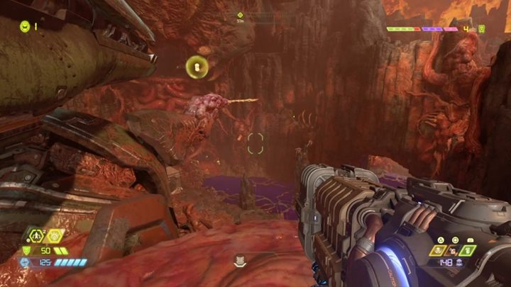 Na początek, podejdź do wielkiej skrzyni i uderz ją od tyłu, by ją odepchnąć - Doom Eternal: Exultia solucja, opis przejścia - Doom Eternal - poradnik do gry