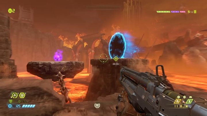 Czeka cię komitet powitalny - w razie potrzeb użyj ulepszenia obok portalu, a gdy uporasz się z wrogami, przejdź przez portal a zakończysz misje - Doom Eternal: Exultia solucja, opis przejścia - Doom Eternal - poradnik do gry