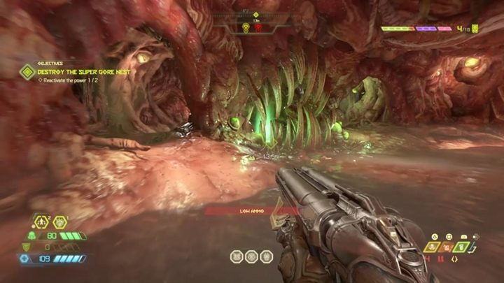 Skorzystaj z panelu, by uszkodzić serce - Doom Eternal: Supergniazdo Juchy (Super Gore Nest) solucja, opis przejścia - Doom Eternal - poradnik do gry
