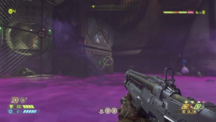Trafisz do kanałów z fioletową mazią, która ogranicza twoje ruchy - Doom Eternal: Kompleks Arc (Arc Complex) solucja, opis przejścia - Doom Eternal - poradnik do gry