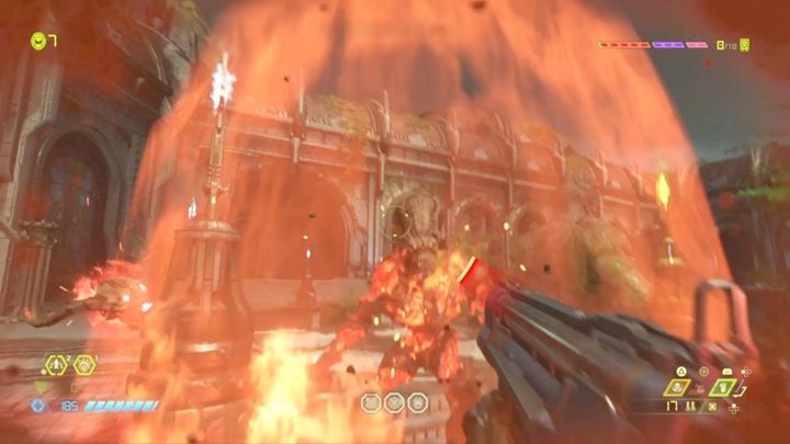 Po walce przejdź dalej, a niebawem dotrzesz na wielki plac, który szybko zaroi się od wrogów - Doom Eternal: Taras Nabad solucja, opis przejścia - Doom Eternal - poradnik do gry
