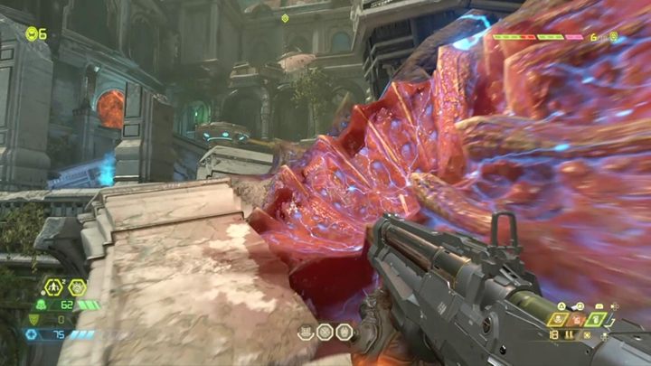 Wskocz teraz na obszar obok cielska demona, by walczyć ze stworami - Doom Eternal: Taras Nabad solucja, opis przejścia - Doom Eternal - poradnik do gry