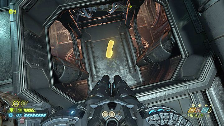 Do obszaru z pytajnikiem możesz dotrzeć od góry - Doom Eternal: Pytajnik w Fortecy - jak dotrzeć? - Doom Eternal - poradnik do gry