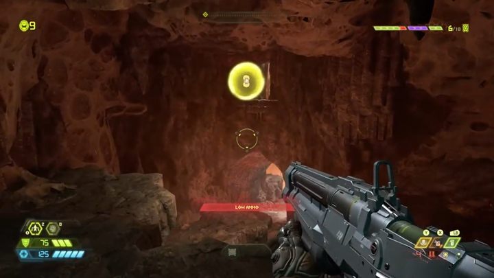 Jeśli chodzi o zdobycie klucza, wejdź do jaskini obok, tak jakbyś miał kontynuować misję - Doom Eternal: Exultia | Bramy Slayera solucja, opis przejścia - Doom Eternal - poradnik do gry