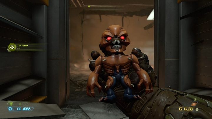 Figurkę IMP znajdziesz za szybie windy - Doom Eternal: Piekło na ziemi | Mapa sekretów, znajdźki - Doom Eternal - poradnik do gry