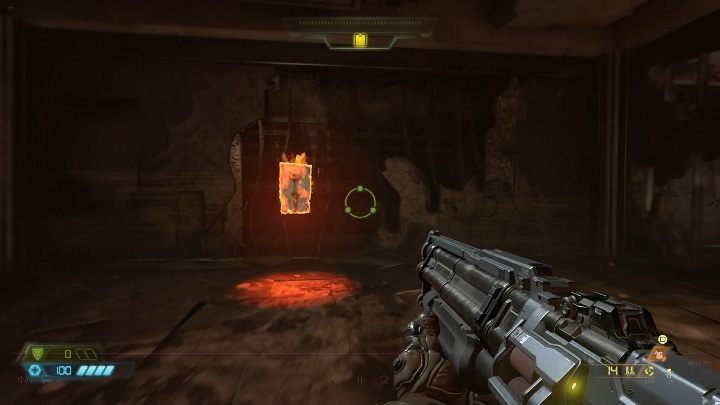 Kolejną znajdźkę znajdziesz za ogromną dziurą w zniszczonym budynku - Doom Eternal: Piekło na ziemi | Mapa sekretów, znajdźki - Doom Eternal - poradnik do gry