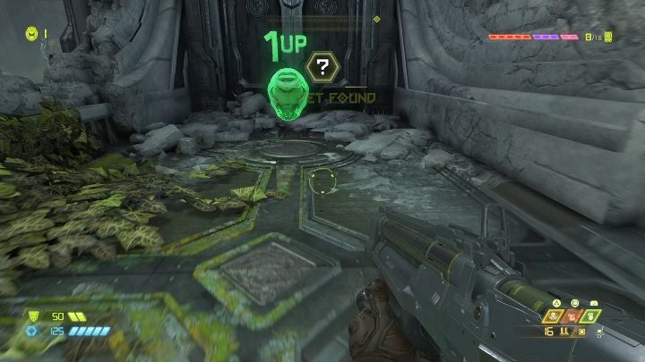Pierwsze dodatkowe życie możesz znaleźć zaraz po wejściu na drugą mapę - Doom Eternal: Exultia | Mapa sekretów, znajdźki - Doom Eternal - poradnik do gry