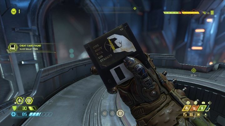 Dyskietkę znajdziesz na samej górze obiektu - Doom Eternal: Baza Łowców Zagłady | Mapa sekretów, znajdźki - Doom Eternal - poradnik do gry