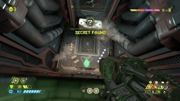 Aby zdobyć kolejne dodatkowe życie przejdź przez szyb wentylacyjny i zeskocz na nieużywaną windę - Doom Eternal: Jądro Marsa | Mapa sekretów, znajdźki - Doom Eternal - poradnik do gry