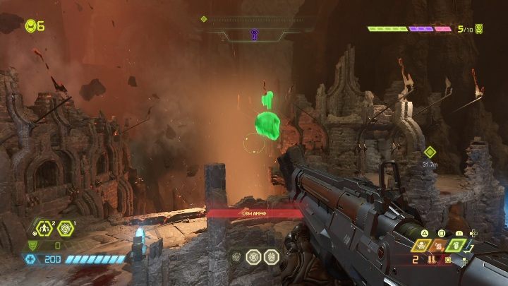 Do ostatniego dodatkowego życia doskoczysz przed samym końcem mapy - Doom Eternal: Jądro Marsa | Mapa sekretów, znajdźki - Doom Eternal - poradnik do gry