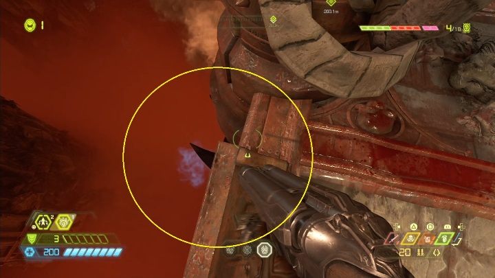 W przypadku niektórych znajdziek z tej lokacji będziemy odnosić się do odskoczni/wyrzutni - Doom Eternal: Nekravol 2 | Mapa sekretów, znajdźki - Doom Eternal - poradnik do gry