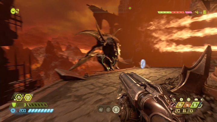 Wykorzystując wyrzutnię wskocz na najbliżej ułożoną platformę, a z niej na kolejną - Doom Eternal: Nekravol 2 | Mapa sekretów, znajdźki - Doom Eternal - poradnik do gry