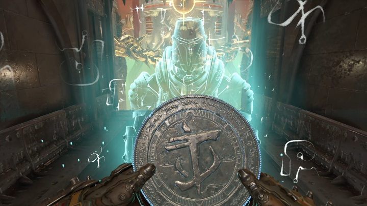 W tej samej lokacji, co opisana powyżej, znajdziesz kolejna znajdźkę - Doom Eternal: Nekravol 2 | Mapa sekretów, znajdźki - Doom Eternal - poradnik do gry
