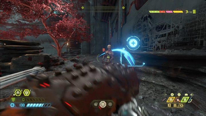 Ten wpis do kodeksu znajdziesz zaraz po wyjściu z budynku, po prawej stronie - Doom Eternal: Urdak | Mapa sekretów, znajdźki - Doom Eternal - poradnik do gry