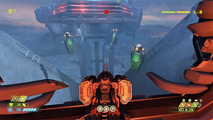 Drugi przykład obiektów-pułapek to ruchome trumny - Doom Eternal: Oddalone półki - jak doskoczyć? - Doom Eternal - poradnik do gry