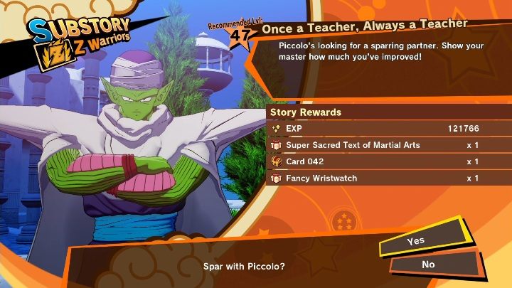 Ramy czasowe: Od Nadchodzi terror androidów - Odcinek 8: Ulotna normalność do Odcinek 8: Następca Wszechmogącego - Raz nauczyciel, zawsze nauczyciel | Dragon Ball Z Kakarot - misja poboczna - Dragon Ball Z Kakarot - poradnik do gry