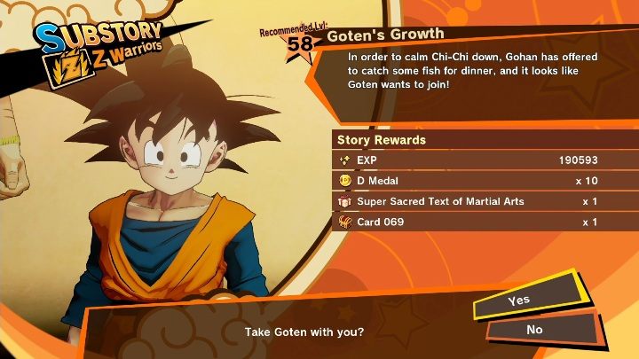Ramy czasowe: Od Odrodzenie Okrutnego Buu - Odcinek 1: Nowe spotkania do Odcinek 1: Dobre wieści - Rozwój Son Gotena | Dragon Ball Z Kakarot - misja poboczna - Dragon Ball Z Kakarot - poradnik do gry