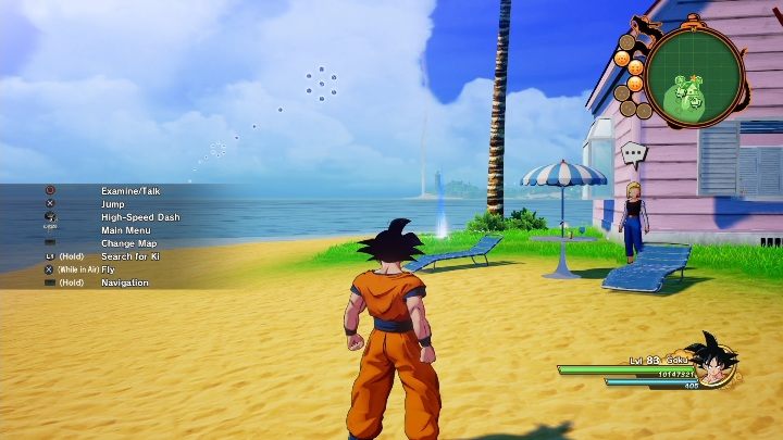 Ten dział dotyczy kuli Z znajdujących się na mapie - Podręcznik szkolenia Szkoły Żółwia w Dragon Ball Z Kakarot - Dragon Ball Z Kakarot - poradnik do gry