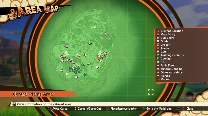 Na mapie zobaczysz również - Mapa w Dragon Ball Z Kakarot - Dragon Ball Z Kakarot - poradnik do gry