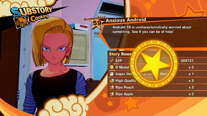 Przekazanie wszystkich składników zleceniodawczyni zakończy misję - Niespokojny android | Dragon Ball Z Kakarot - misja poboczna - Dragon Ball Z Kakarot - poradnik do gry