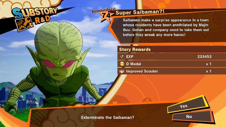 Ramy czasowe: Od Odrodzenie Okrutnego Buu - Odcinek 6: Krzta nadziei do Odcinek 6: Krzta nadziei - Supersaibaiman | Dragon Ball Z Kakarot - misja poboczna - Dragon Ball Z Kakarot - poradnik do gry