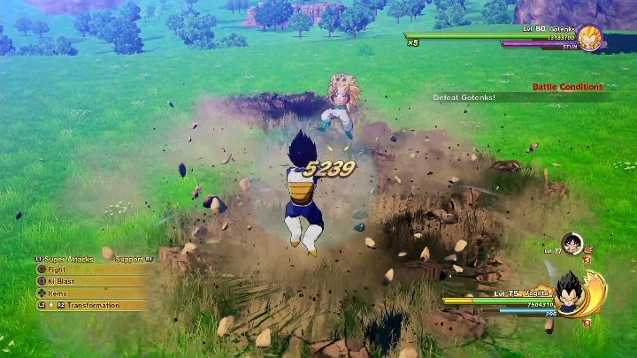 Twoim zadaniem będzie udanie się w określony punkt i stoczenie walki z Gotenks - Pułapka na rodziców | Dragon Ball Z Kakarot - misja poboczna - Dragon Ball Z Kakarot - poradnik do gry