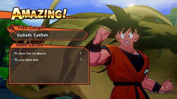 Jeśli posiadałeś wcześniej takie gatunki ryb i masz je nadal w wyposażeniu będziesz mógł od razu zakończyć misję - Żarłomir i Karin | Dragon Ball Z Kakarot - misja poboczna - Dragon Ball Z Kakarot - poradnik do gry