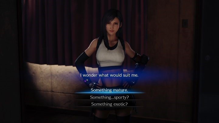 W trakcie Discovery Alone at Last trafisz do pokoju Tify - Final Fantasy VII Remake: Suknie - jak odblokować? Tifa, Aerith, Cloud - Final Fantasy VII Remake - poradnik do gry