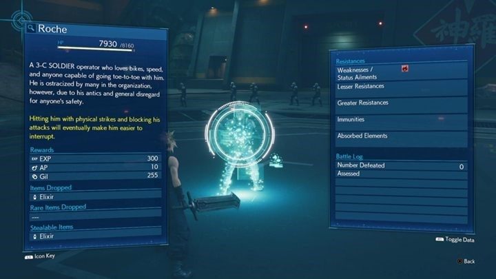 Roche ma 8160 HP, a jego największą słabością jest ogień (Fire) - Final Fantasy VII Remake: Roche - boss, walka - Final Fantasy VII Remake - poradnik do gry