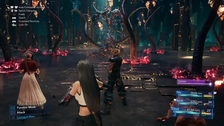 W kolejnym etapie pojedynku Jenova zacznie przywoływać wiele macek na całym obszarze areny - Final Fantasy VII Remake: Jenova Dreamweaver - boss, walka - Final Fantasy VII Remake - poradnik do gry